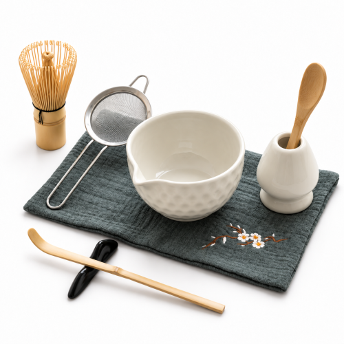 Matcha set 4Barista (white) – комплект от керамика за приготвяне на чай мача 